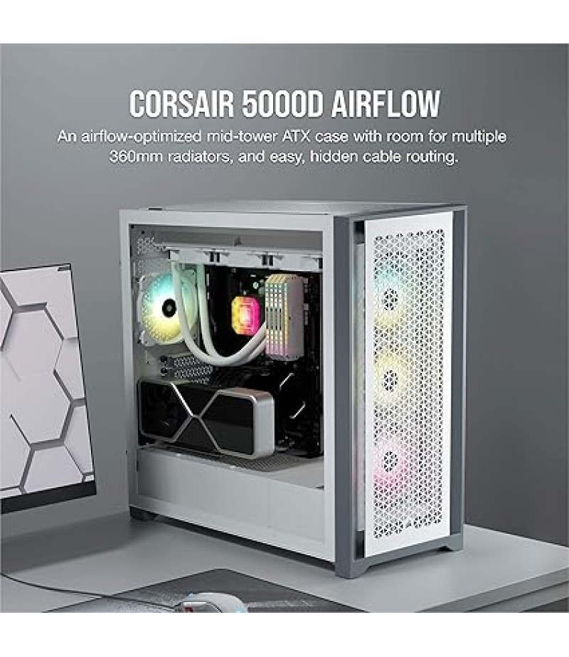 Corsair 5000D AIRFLOW Midi Tower White | CC-9011211-WW