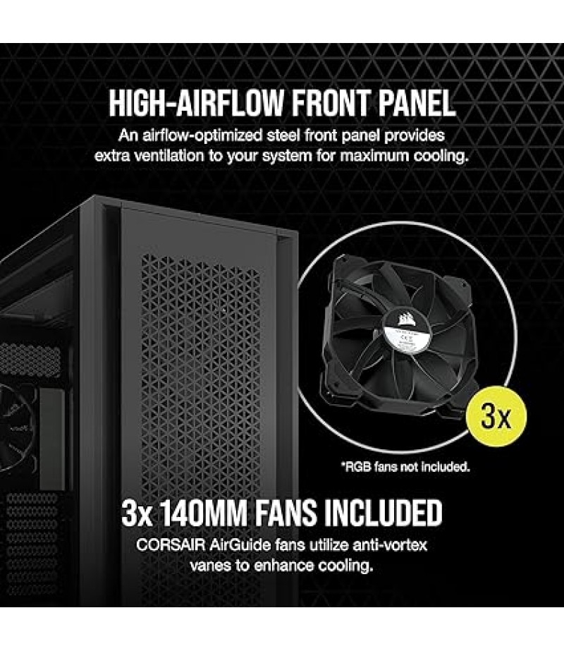 CORSAIR 7000D AIRFLOW Tempered Glass Full Tower, Black | CC-9011218-WW