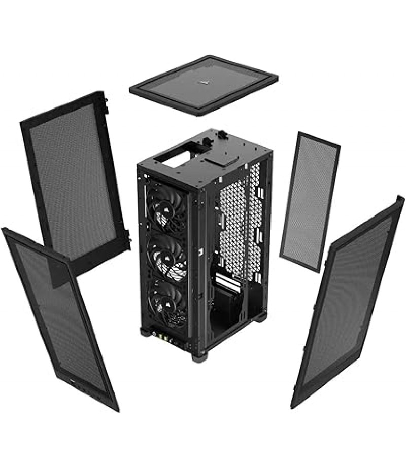 CORSAIR 2000D Airflow Mini-ITX PC Case - Black - Mini-ITX Form-Factor - Steel Mesh Panels - Three-Slot GPU Support | CC-9011244-WW