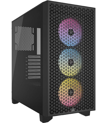 CORSAIR 3000D RGB Tempered Glass Mid-Tower, Black | CC-9011255-WW