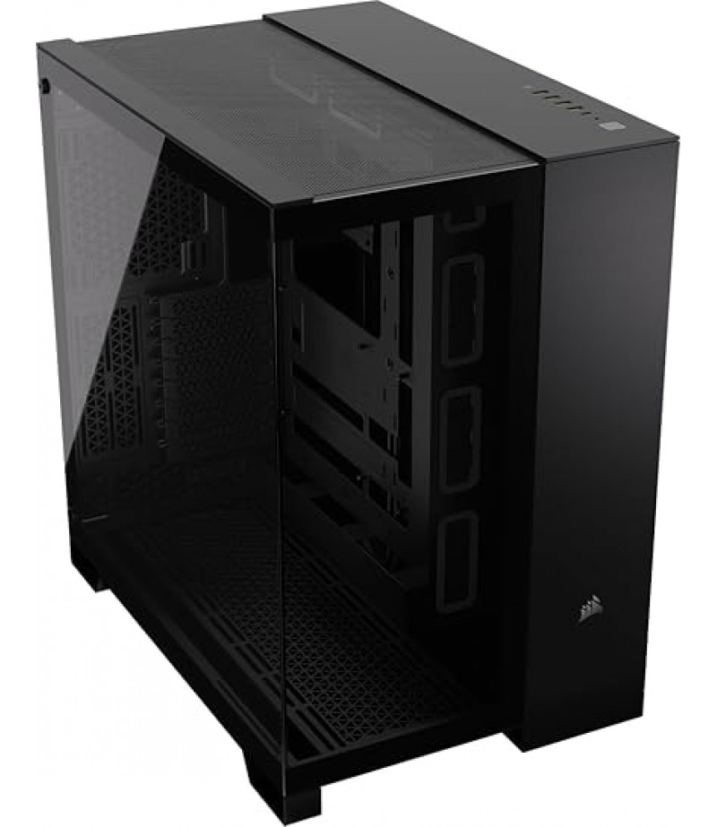 CORSAIR 6500X Tempered Glass Mid-Tower ATX PC Case – No Fans Included – Dual-Chamber Design – Wide Cooling Flexibility – Reverse Connection Motherboard Compatible – Black| CC-9011257-WW