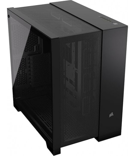 CORSAIR 6500D AIRFLOW Mid-Tower ATX PC Case – No Fans Included – Dual-Chamber Design – Wide Cooling Flexibility – Reverse Connection Motherboard Compatible – Black | CC-9011259-WW