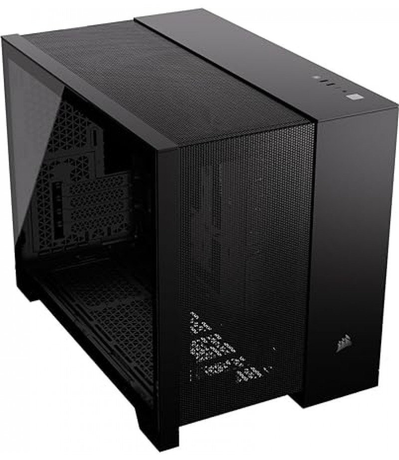 CORSAIR 2500D AIRFLOW Mid-Tower mATX PC Case – No Fans Included – Dual-Chamber Design – Wide Cooling Flexibility – Reverse Connection Motherboard Compatible – Black|CC-9011263-WW