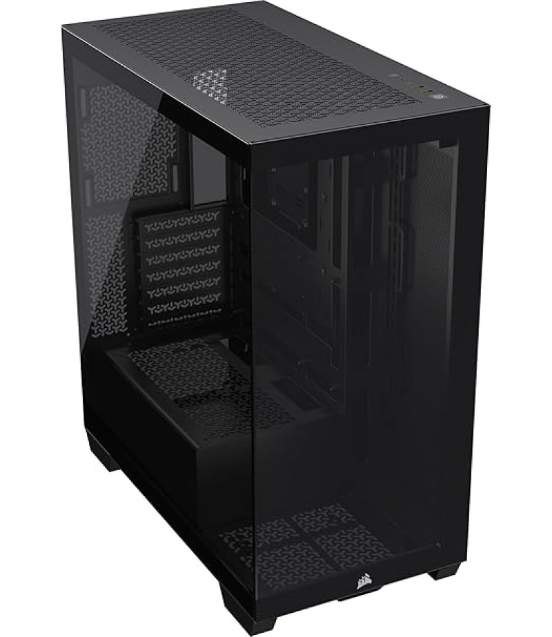 CORSAIR 3500X Mid-Tower ATX PC Case – Panoramic Tempered Glass – Reverse Connection Motherboard Compatible – No Fans Included – Black |  CC-9011276-WW