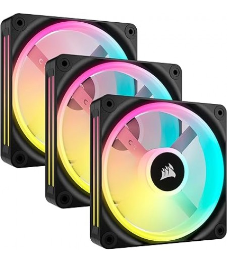 Corsair iCUE LINK QX120 RGB 120mm PWM PC 3Fans Starter Kit with Hub Black | CO-9051002-WW