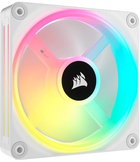 Corsair iCUE LINK QX120 RGB 120mm PWM PC Fan Expansion Kit Single White | CO-9051005-WW