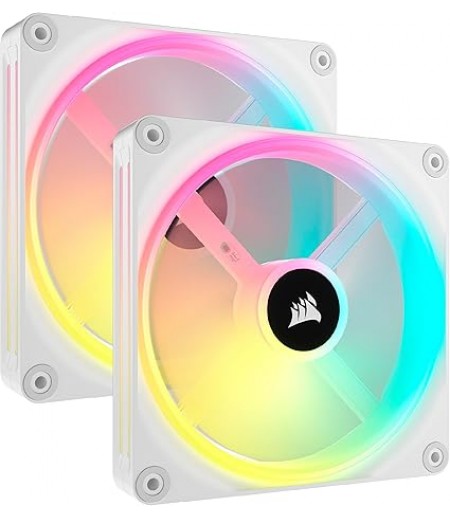 CORSAIR QX RGB Series, iCUE LINK QX140 RGB WHITE, 140mm Magnetic Dome RGB Fan | CO-9051008-WW