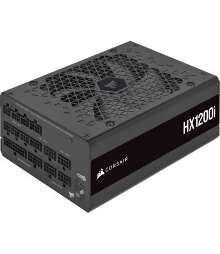 Corsair HX1200i Fully Modular ATX Power Supply, 1200W Power, 80 PLUS Platinum Efficiency, 140mm Fan, FDB Technology, Japanese Electrolytic Capacitors, Zero RPM mode, Black | CP-9020281-UK