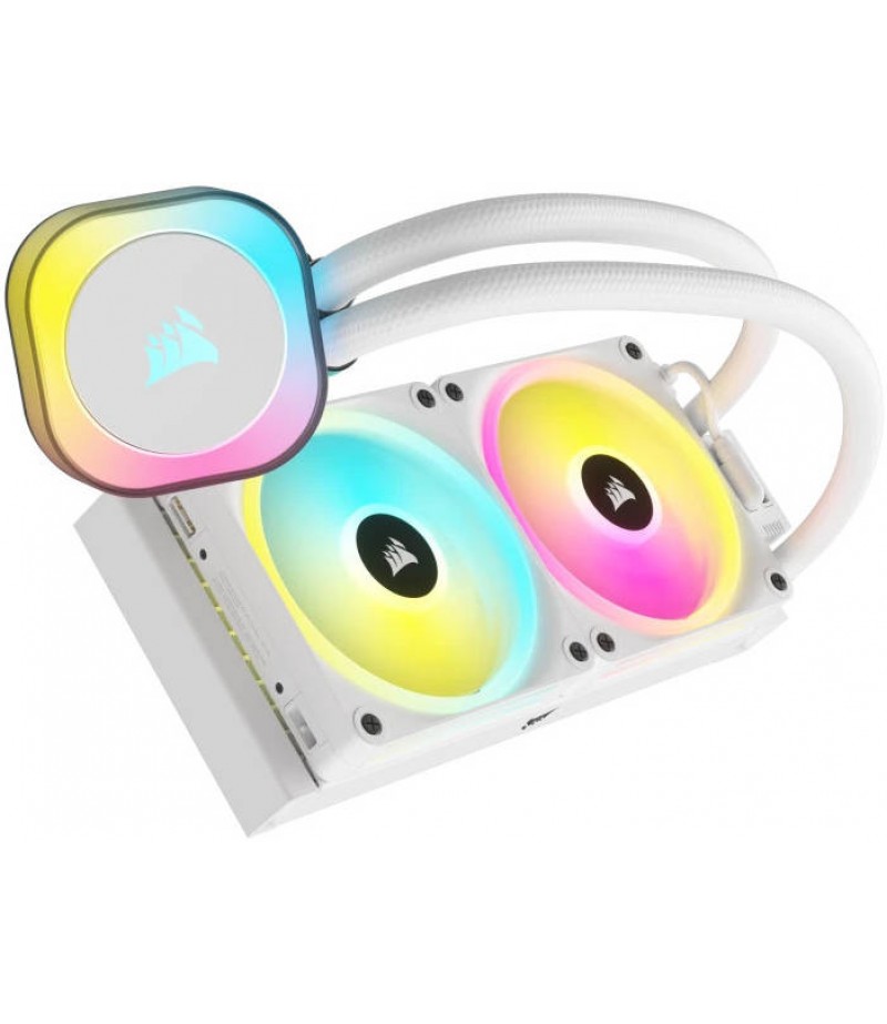 CORSAIR iCUE LINK H100i RGB AIO White, 240mm Radiator Liquid CPU Cooler | CW-9061005-WW