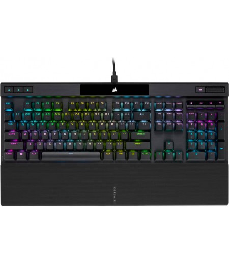 Corsair K70 Pro RGB Optical-Mechanical Keyboard, Linear OPX Switches, Doubleshot PBT, OPX Technology, Corsair AXON Hyper-Polling Processor, Detachable Type-C, ENG US Layout, Black | CH-910941A-NA