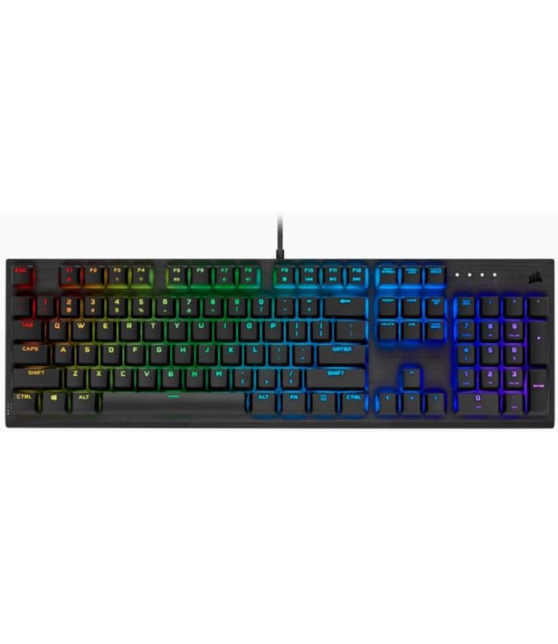 Corsair K60 Rgb Pro Mechanical Gaming Keyboard Cherry Keyswitches Durable Aluminum Frame Customisable Per Key Backlighting, Black | CH-910D019-NA