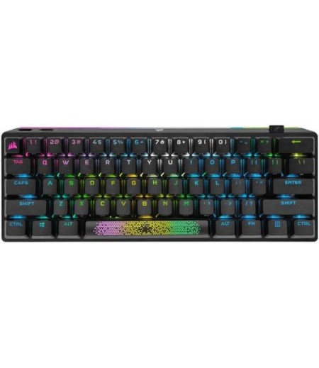 Corsair K70 RGB Pro Mini Wireless Mechanical Gaming Keyboard, Swappable Cherry MX Switches, PBT Double Shot Keycaps, For PC / Mac / Mobile / Playstation, English Layout, Black | CH-9189010-NA