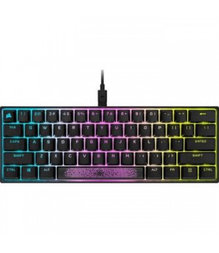 Corsair K65 RGB MINI 60% Mechanical Gaming Keyboard, Cherry MX Red Swtiches, 61 Keys, Full Key (NKRO) Keys, , Wired Connectivity, AXON Hyper-Processing Technology, Black | CH-9194010-NA