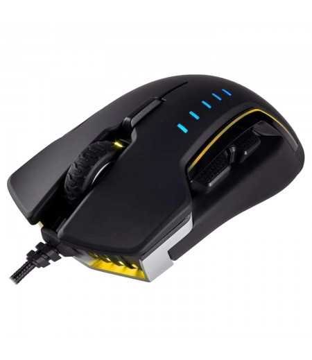 Corsair CH-9302011-NA GLAIVE RGB Gaming Mouse, Backlit LED, 16000 DPI, Optical, Black