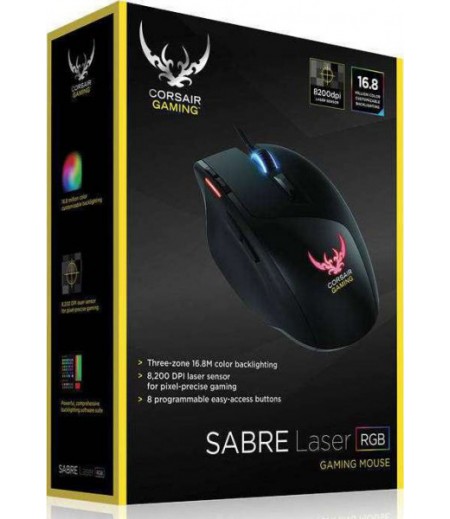 Corsair Gaming SABRE RGB Optical Gaming Mouse - Black | CH-9303011-NA