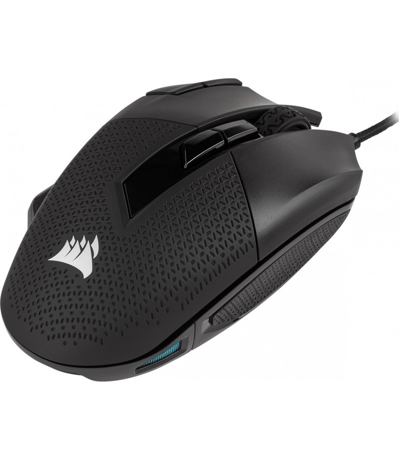 Corsair NightSword RGB Gaming Mouse, PMW3391 Sensor, 18,000 DPI Sensor, Dynamic RGB Lighting, Adjustable Weight System, Ergonomic Design, 8 Programmable Buttons, Black | CH-9306011-NA