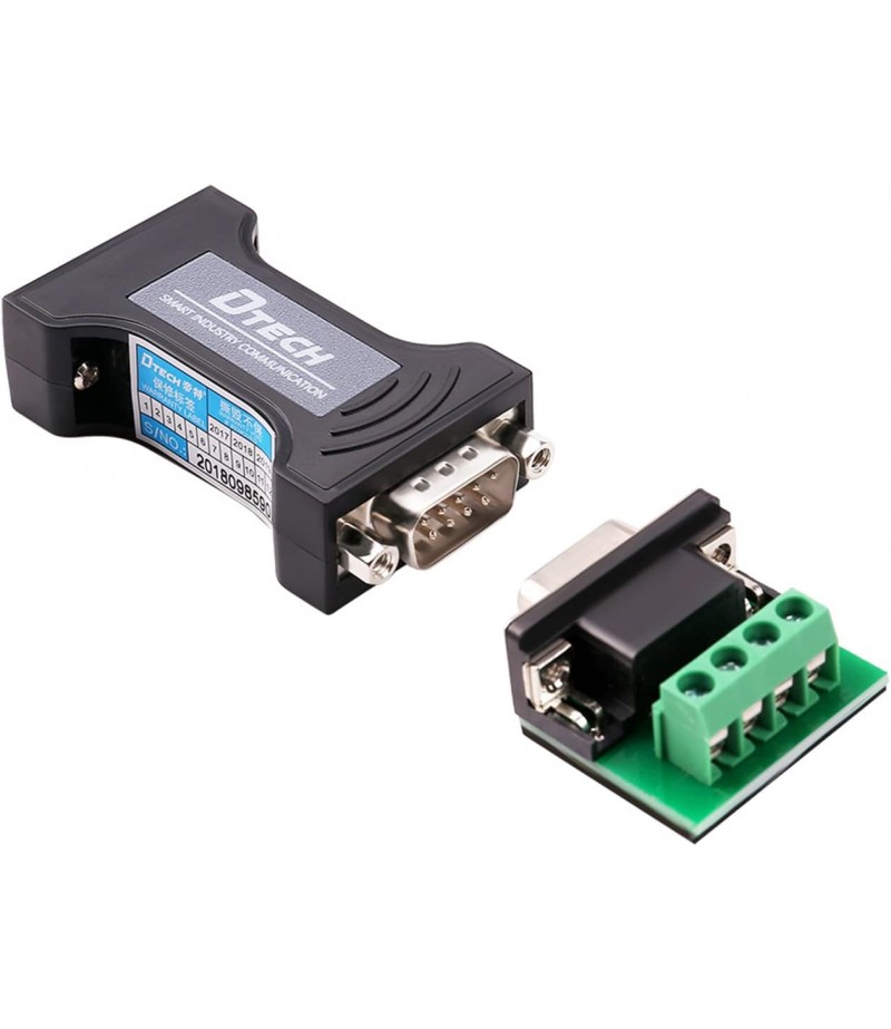 DTECH Port-Powered RS232 to RS485 Converter Adapter for Industrial Long Haul Serial Communication Supports 600W Anti-surge and 15KV Static Protection