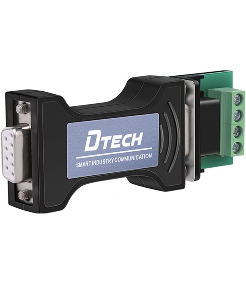 DTECH Port-Powered RS232 to RS485 Converter Adapter for Industrial Long Haul Serial Communication Supports 600W Anti-surge and 15KV Static Protection