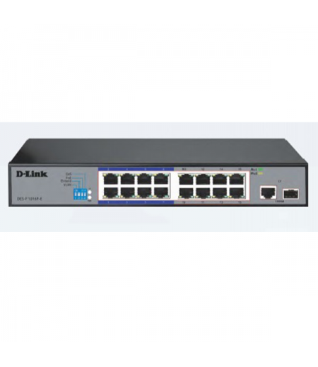 DLINK SWITCH DLINK 16 PORT POE UNMANAGED | DES-F1016P-E