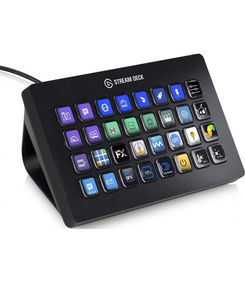 Corsair Elgato Stream Deck XL - Advanced Stream Control with 32 customizable LCD keys, for Windows 10 and macOS 10.13 or later - Black | 10GAT9901