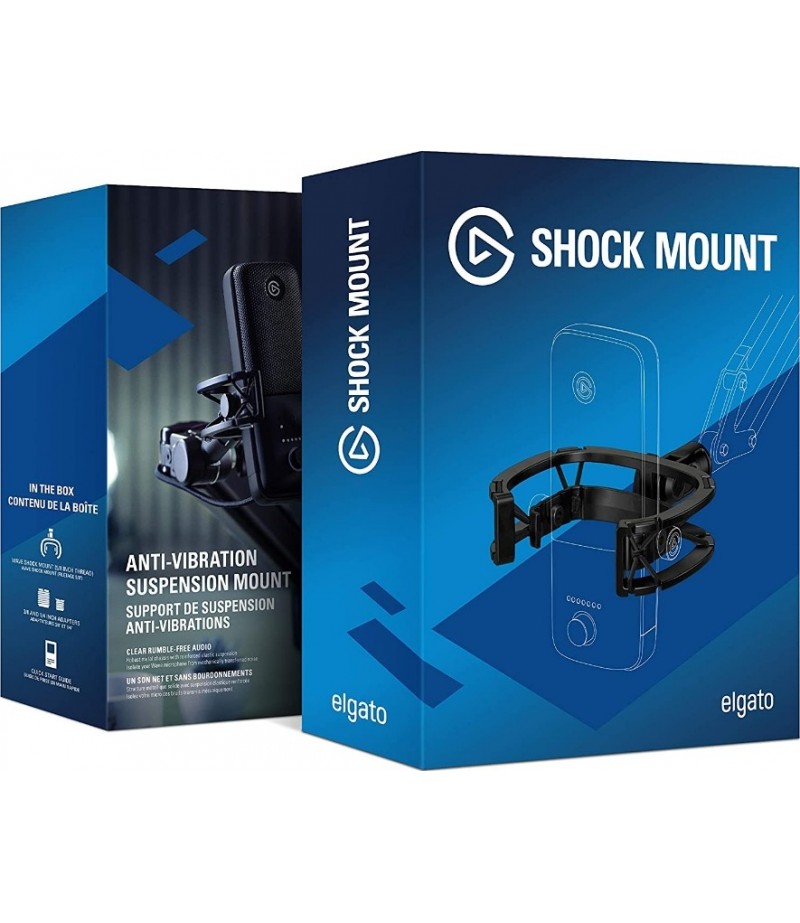 Corsair Elgato Wave Shock Mount, Maximum Isolation from Vibration Noise, Steel Chassis with Reinforced Elastic Suspension | 10MAE9901