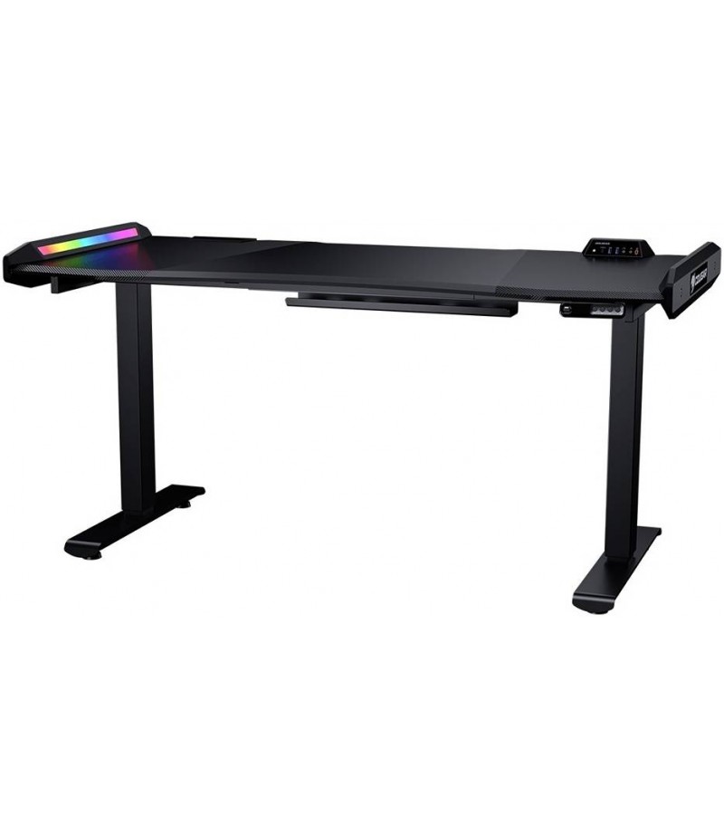 Cougar E-MARS 150 Electrical Gaming Desk, Sturdy Elevated Construction, Dual-sided RGB Lighting Effects, Advanced and High-speed Links, Ergonomic Gaming Space,Grey | 3M1503SB.0005