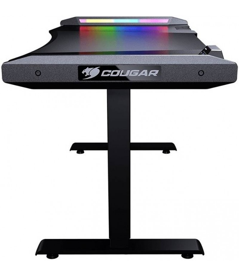 Cougar E-MARS 150 Electrical Gaming Desk, Sturdy Elevated Construction, Dual-sided RGB Lighting Effects, Advanced and High-speed Links, Ergonomic Gaming Space,Grey | 3M1503SB.0005