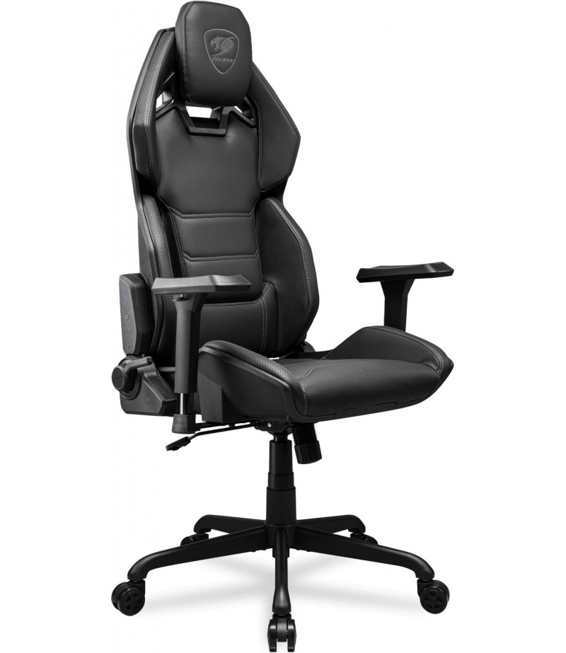 Cougar Hotrod Multi-zone Backrest Anchored Gaming Chair, Hyper-dura Leatherette, 3D Adjustable Armrest, Class 4 Gas Lift, 150° Reclining, 5-Star Steel Base , 2.4