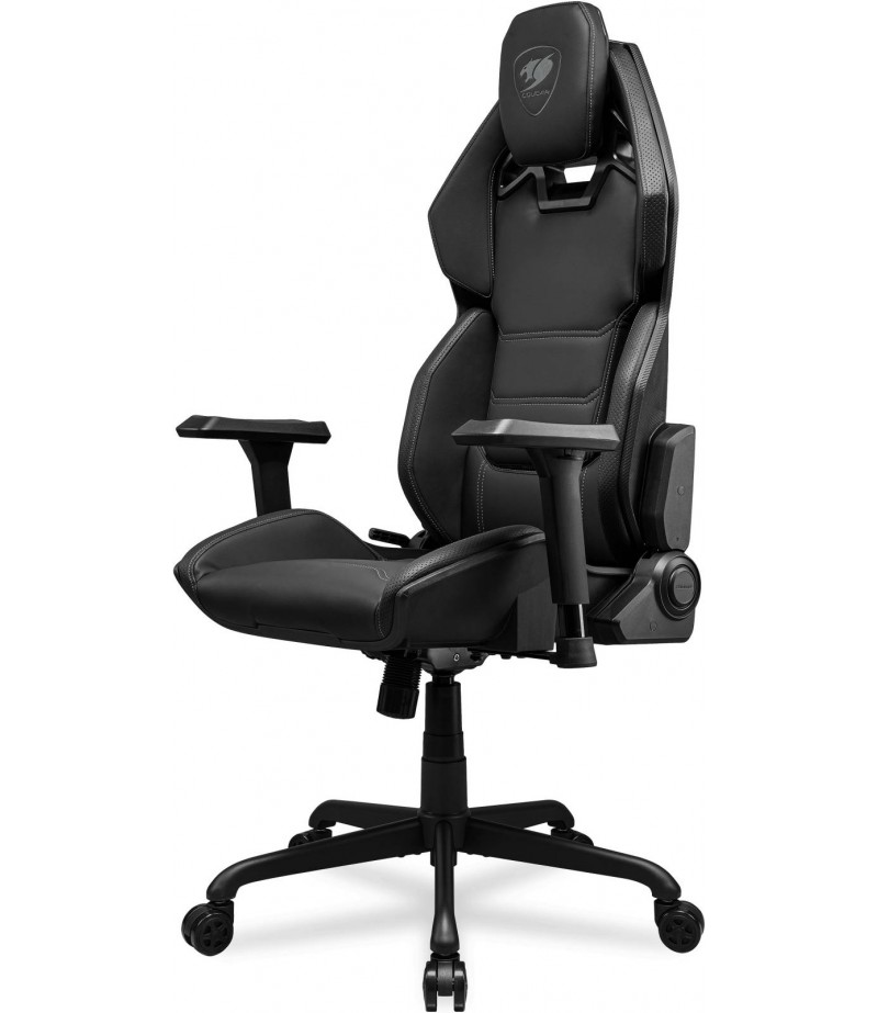 Cougar Hotrod Multi-zone Backrest Anchored Gaming Chair, Hyper-dura Leatherette, 3D Adjustable Armrest, Class 4 Gas Lift, 150° Reclining, 5-Star Steel Base , 2.4