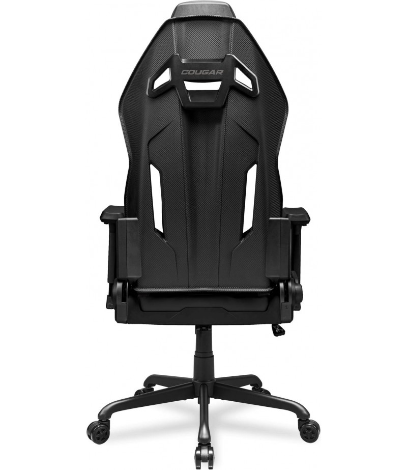 Cougar Hotrod Multi-zone Backrest Anchored Gaming Chair, Hyper-dura Leatherette, 3D Adjustable Armrest, Class 4 Gas Lift, 150° Reclining, 5-Star Steel Base , 2.4