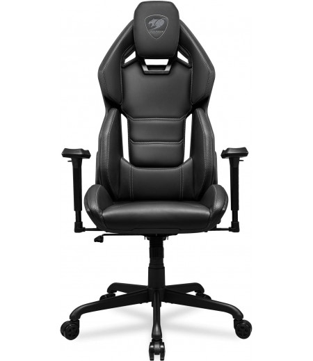 Cougar Hotrod Multi-zone Backrest Anchored Gaming Chair, Hyper-dura Leatherette, 3D Adjustable Armrest, Class 4 Gas Lift, 150° Reclining, 5-Star Steel Base , 2.4