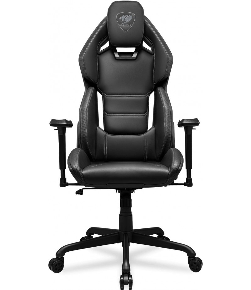 Cougar Hotrod Multi-zone Backrest Anchored Gaming Chair, Hyper-dura Leatherette, 3D Adjustable Armrest, Class 4 Gas Lift, 150° Reclining, 5-Star Steel Base , 2.4