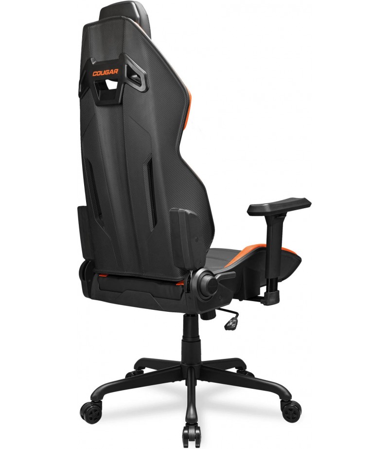 Cougar Hotrod Multi-zone Backrest Anchored Gaming Chair, Hyper-dura Leatherette, 3D Adjustable Armrest, Class 4 Gas Lift, 150º Reclining, 5-Star Steel Base, 2.4