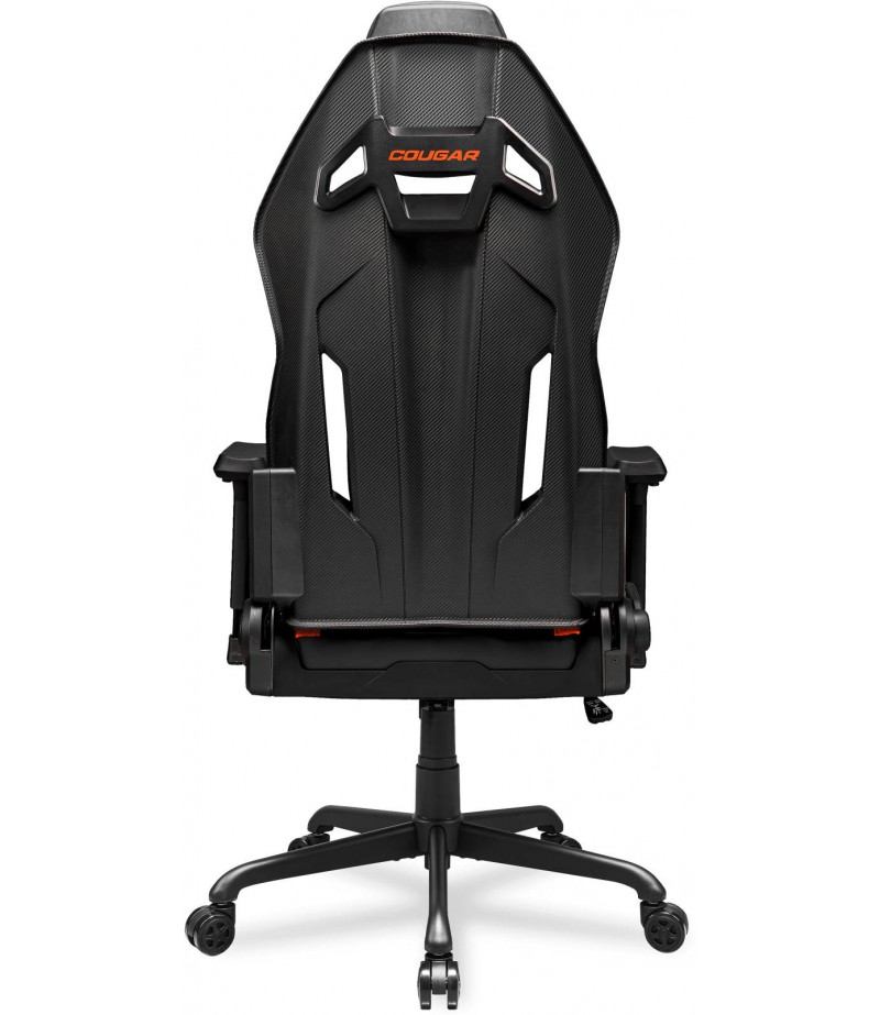 Cougar Hotrod Multi-zone Backrest Anchored Gaming Chair, Hyper-dura Leatherette, 3D Adjustable Armrest, Class 4 Gas Lift, 150º Reclining, 5-Star Steel Base, 2.4