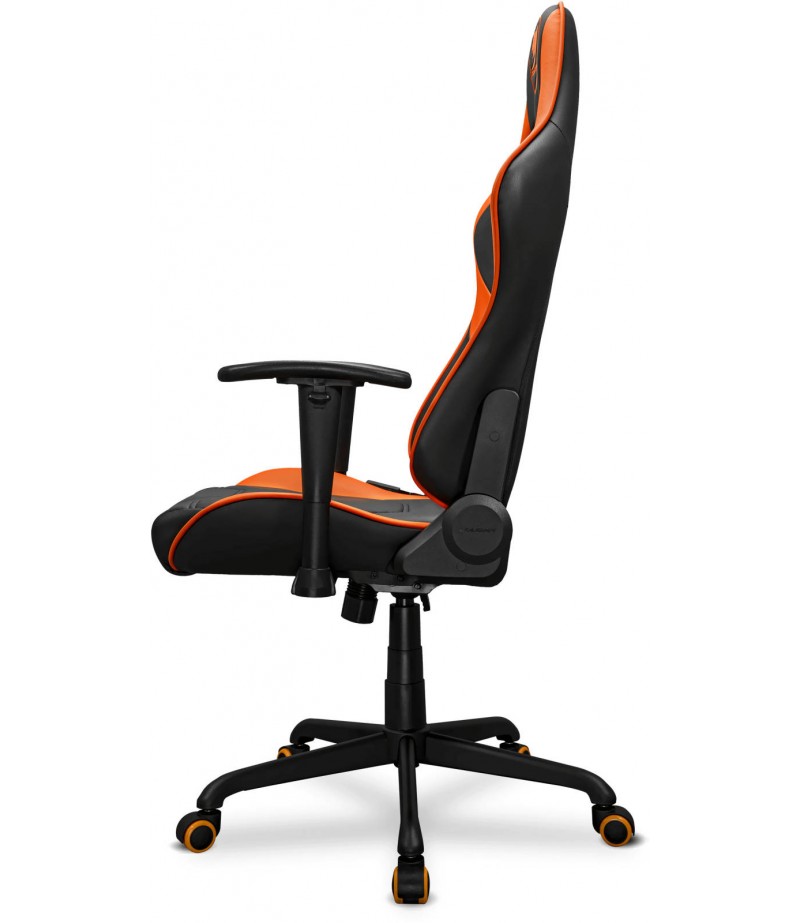 COUGAR Armor Elite Gaming Chair, Premium PVC Leather, 2D Armrest, Piston Height Adjustment, Class 4 Gas Lift Cylinder, 160° Reclining, Up to 120 Kg Max Load, Black-Orange | 3MELIORB.0001