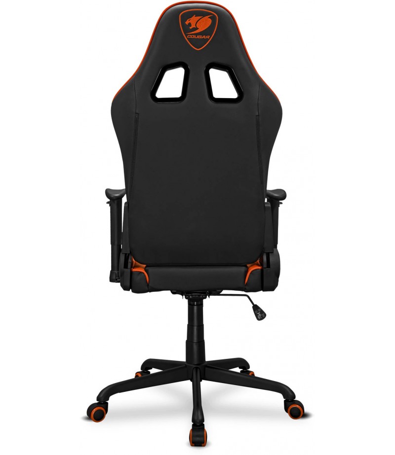 COUGAR Armor Elite Gaming Chair, Premium PVC Leather, 2D Armrest, Piston Height Adjustment, Class 4 Gas Lift Cylinder, 160° Reclining, Up to 120 Kg Max Load, Black-Orange | 3MELIORB.0001