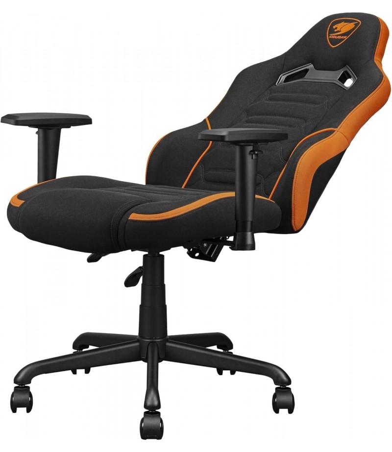 COUGAR Fusion SF Ergonomic Gaming Chair, Woven Fabric, Metal 5-Star Base, Built-in 3D Lumbar Support, Adjustable Armrest, Class 4 Gas Lift Cylinder, 120 kg, Orange/Black | 3MFSFORB.0001