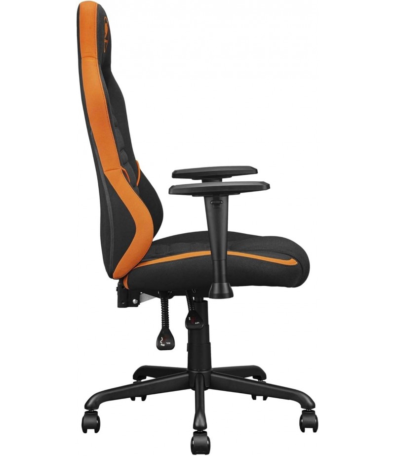 COUGAR Fusion SF Ergonomic Gaming Chair, Woven Fabric, Metal 5-Star Base, Built-in 3D Lumbar Support, Adjustable Armrest, Class 4 Gas Lift Cylinder, 120 kg, Orange/Black | 3MFSFORB.0001