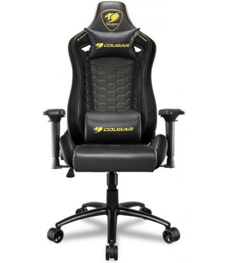 Cougar Outrider S Royal Gaming Chair, Adjustable Design, Piston Height Adjustment, 180° Reclining, 4D Armrest, Full Steel Frame, Class 4 Gas Lift Cylinder, Royal Black | CG-CHAIR-OUTRIDER-S-ROYAL