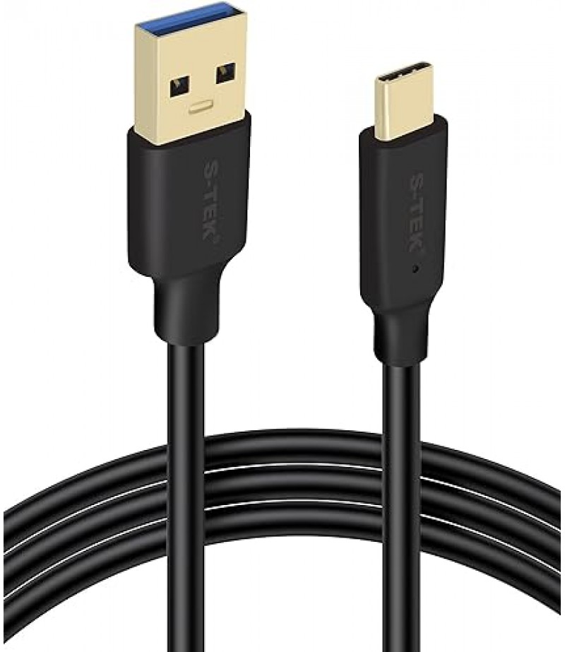 S-TEK USB 3.0 TO TYPE-C 3A FAST CHARGING BRAIDED CHARGE CABLE -3METER