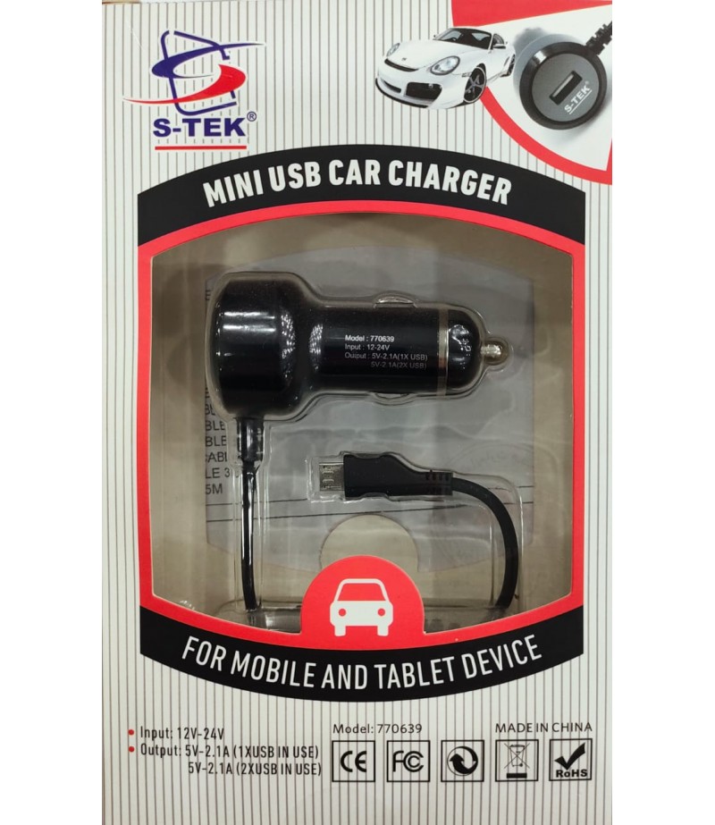 S-TEK MINI USB CAR CHARGER 