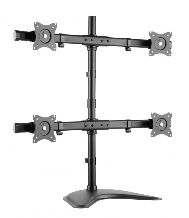 SKILL TECH SH T048 Quad Monitors Premium Articulating Aluminium Monitor Mount Stand