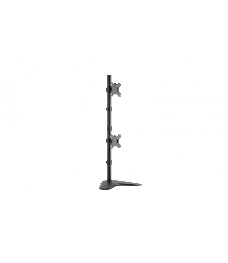 SKILL TECH SH120 T02V Vertical Dual-Monitor Steel Articulating Desktop Mount