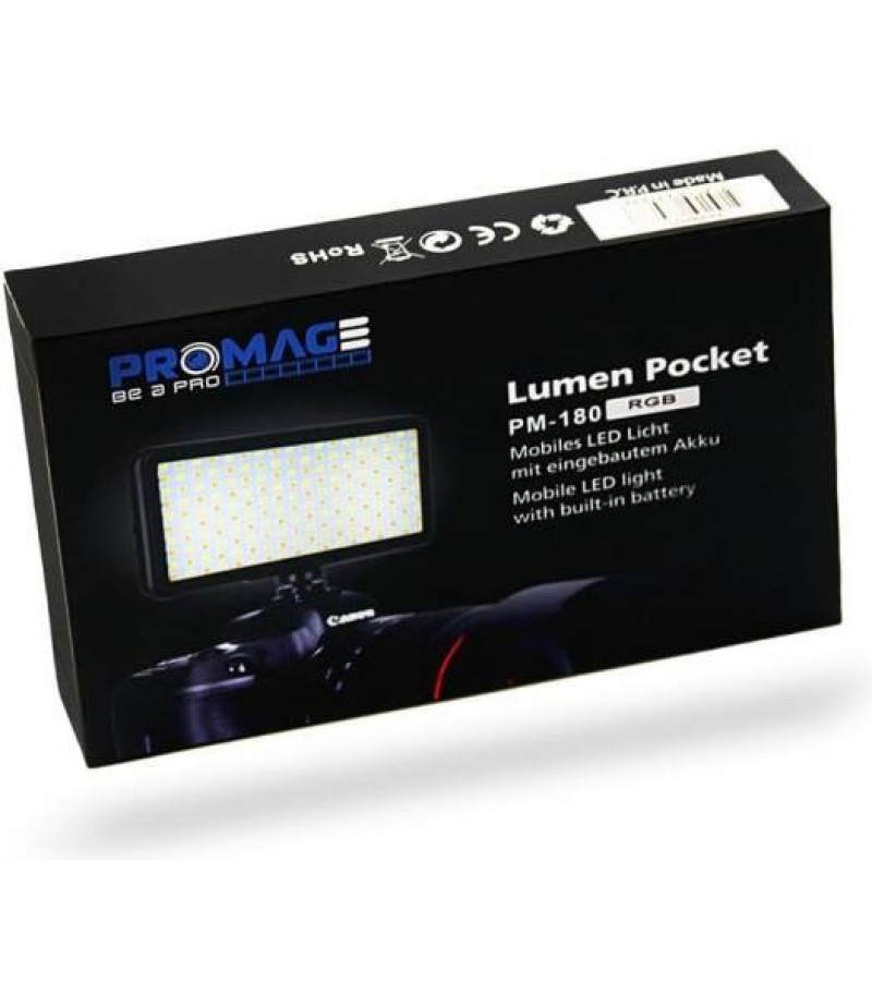 PROMAGE PM-180 ON CAMERA PROFESSIONAL VIDEO LIGHT LED BLACK