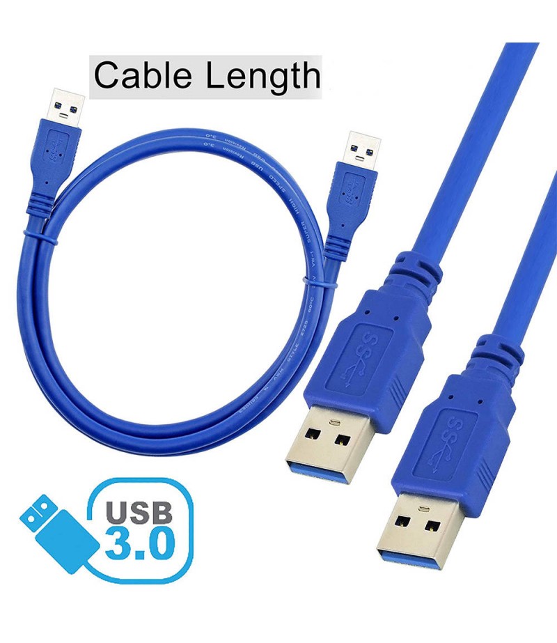 HAYSENSER USB 3.0 Type A Male to Type A Male Cable- 1.5METER