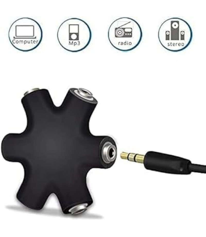 HAYSENSER AUDIO SPLITTER- 5 Ports for 3.5mm Devices