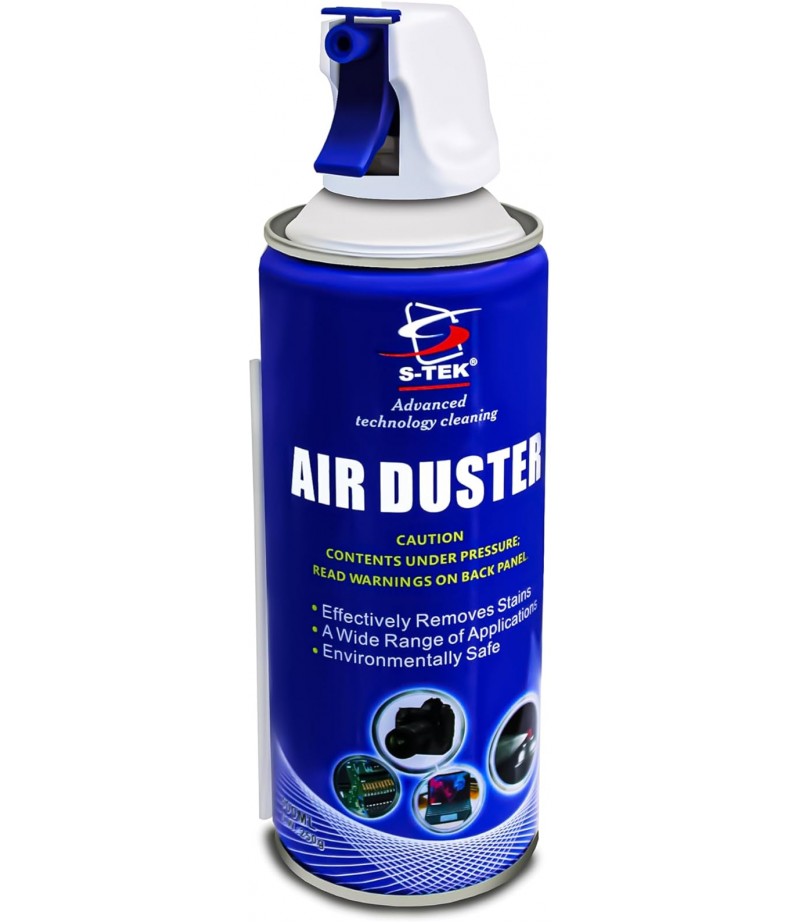 S-TEK AIR DUSTER FOR COMPUTER,LAPTOP, KEYBOARDS etc..400 ml ADVANCED CLEANING TECHNOLOGY