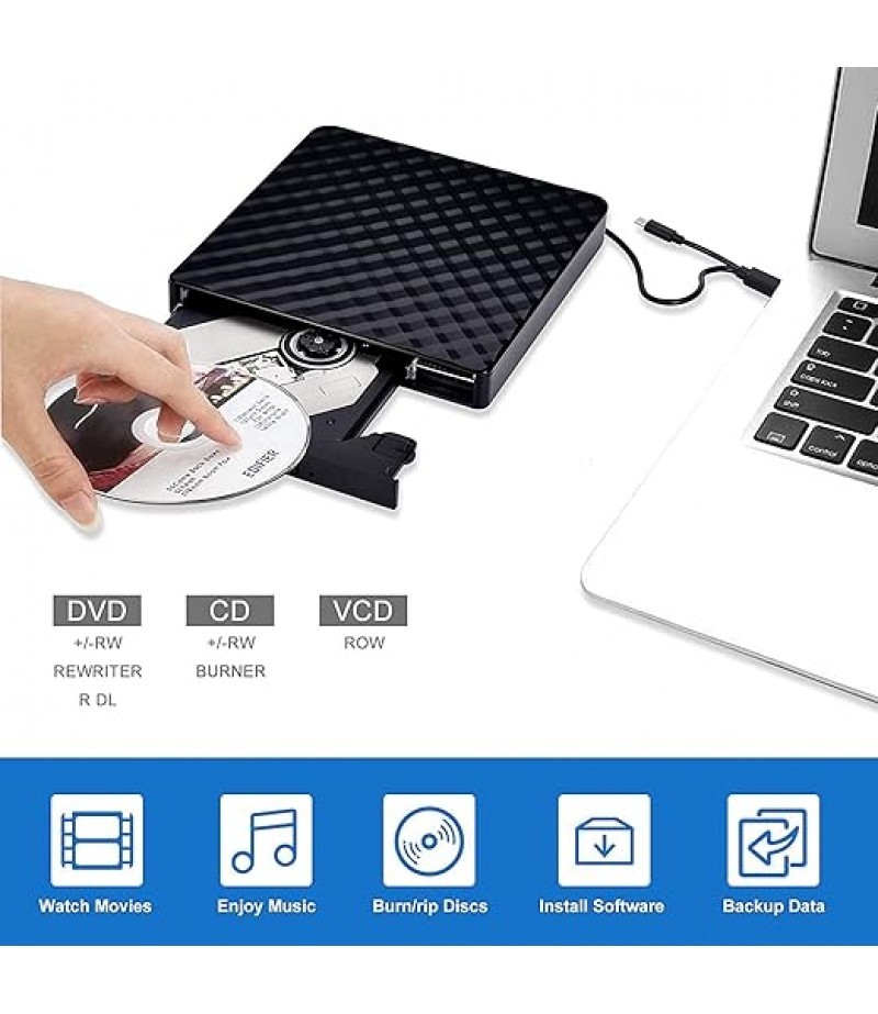 HAYSENSER PORTABLE USB3.0 EXTERNAL DVDRW DRIVE