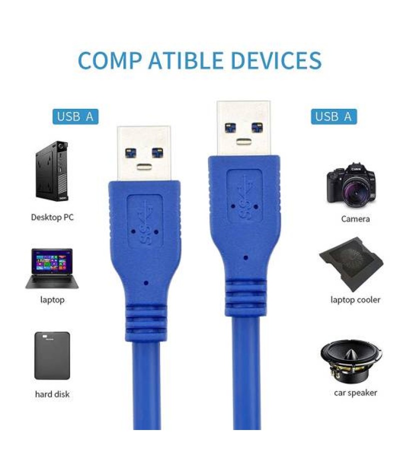 HAYSENSER USB 3.0 TYPE A MALE TO TYPE A MALE CABLE- 3METER