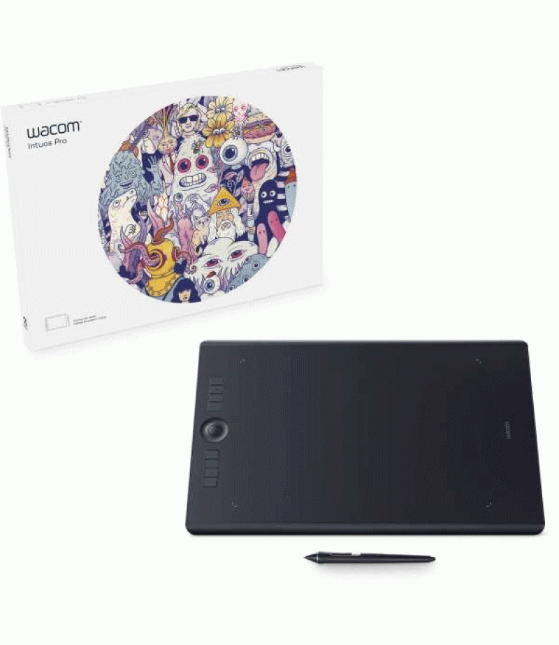 Wacom PTH860 Intuos Pro Digital Graphic Drawing Tablet for Mac or PC, Large, New Model, Black